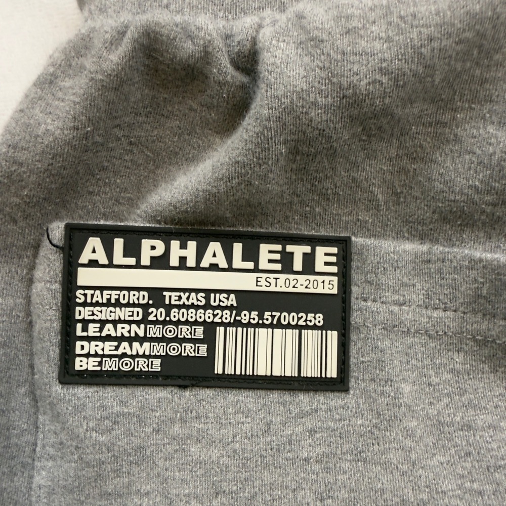 Alphalete Mens Tapered Joggers Gray Athletic Gym Sweatpants Size M Zip Pockets - Picture 8 of 9